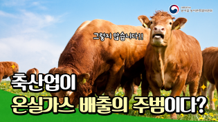 [밥상 위의 진실] 축산업은 온실가스 배출의 주범이 아닙니다! 이미지